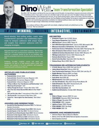 Dino Watt, Speaker Elevation, One Sheet